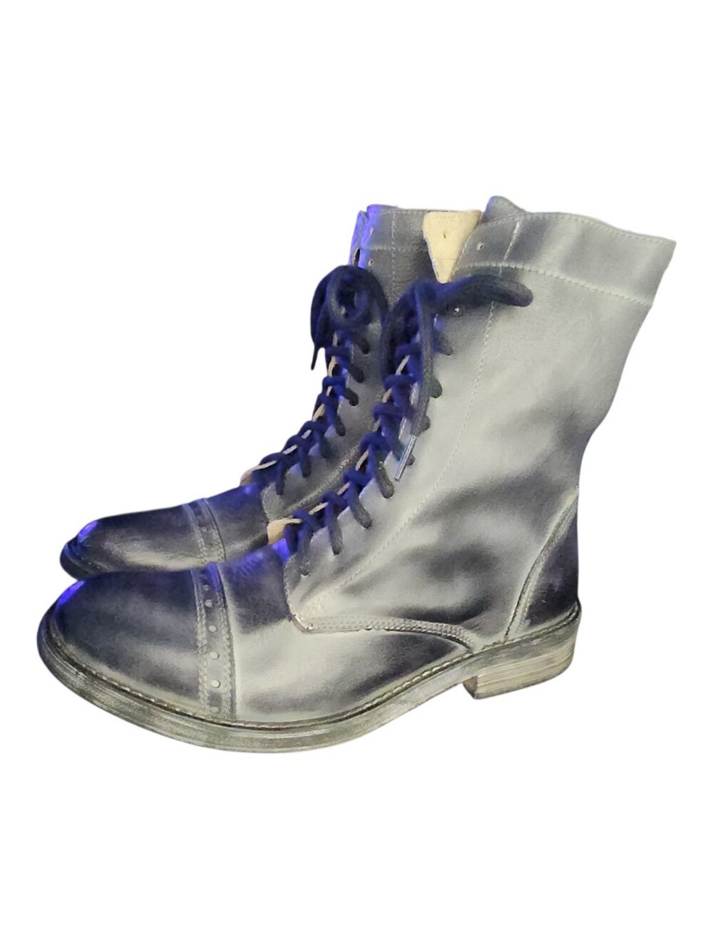 Bed Stu Zip-Up Combat Boots, Womens 7.5